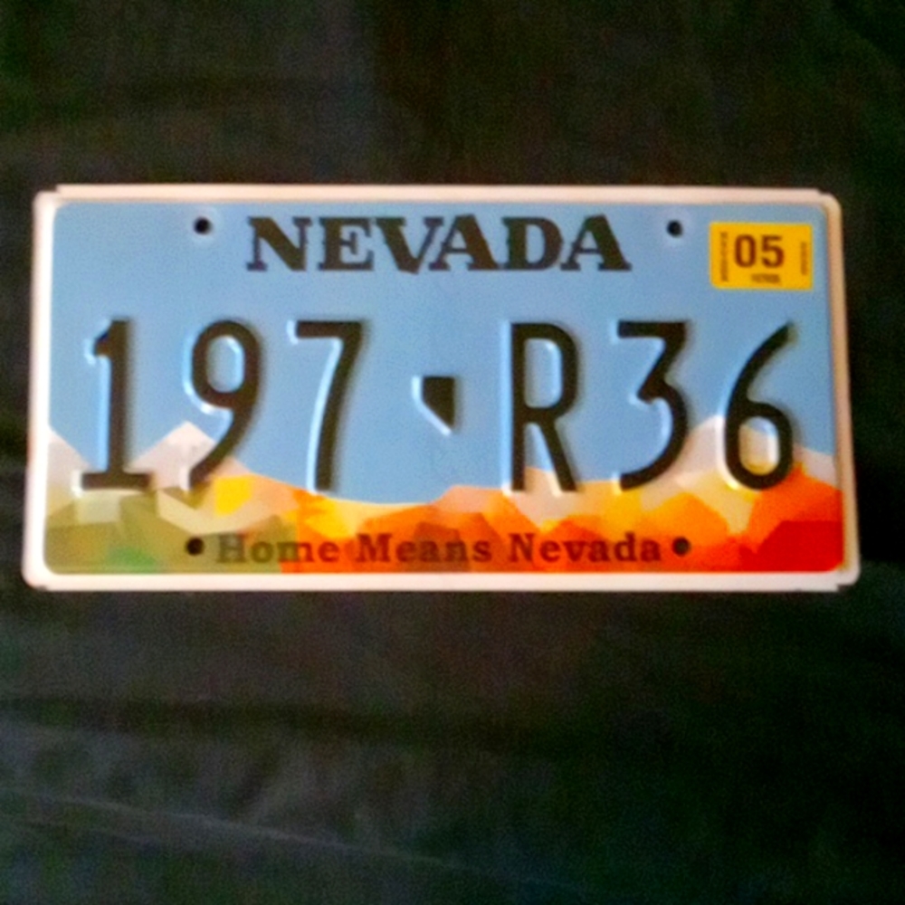 Las Vegas,NEVADA license plate.perfect condition.